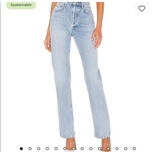 AGOLDE Lana Straight Jeans Riptide Full Length Size 25